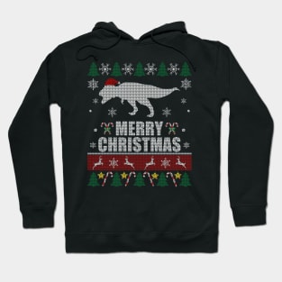 Tyrannosaurus Rex Santa Hat Hoodie